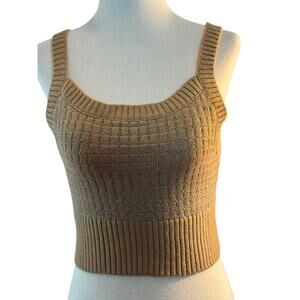 NWT L*Space Encinitas Top Knit Cropped Tank Cotton Blend Retail $92.00